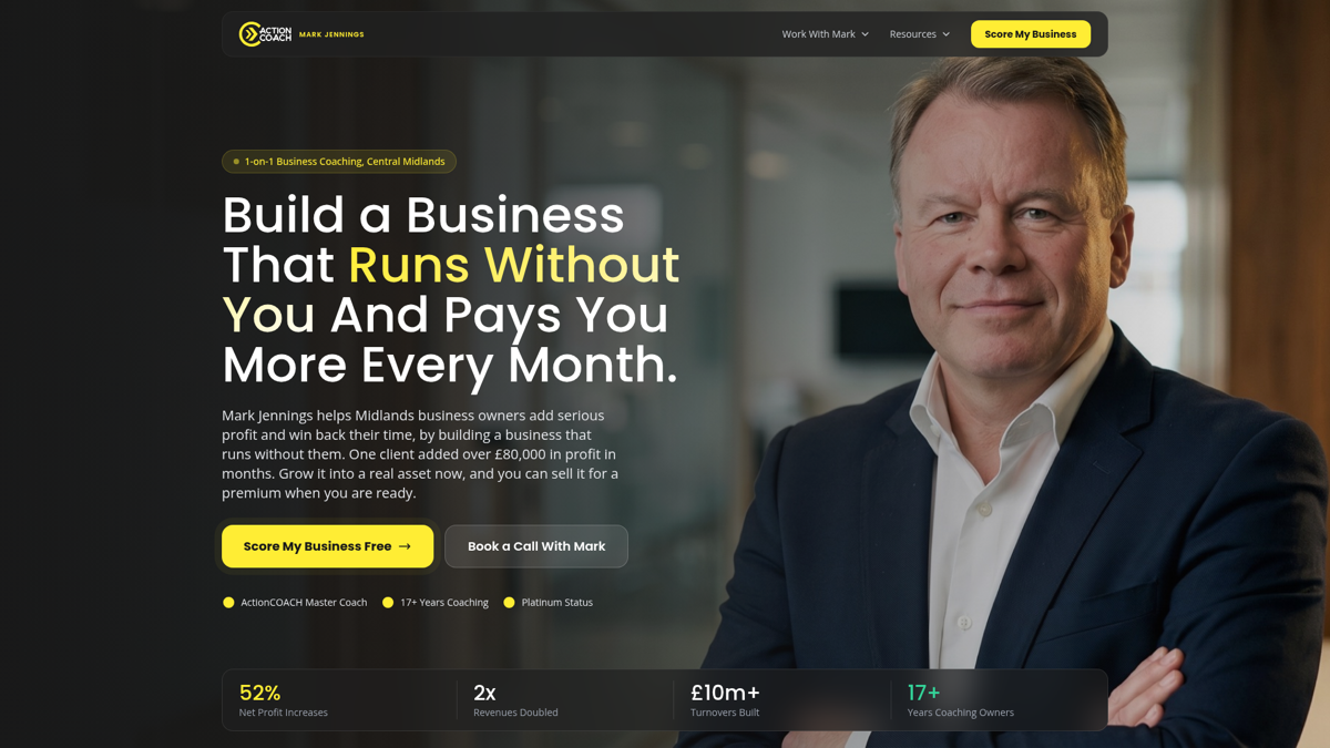 Mark Jennings ActionCOACH website