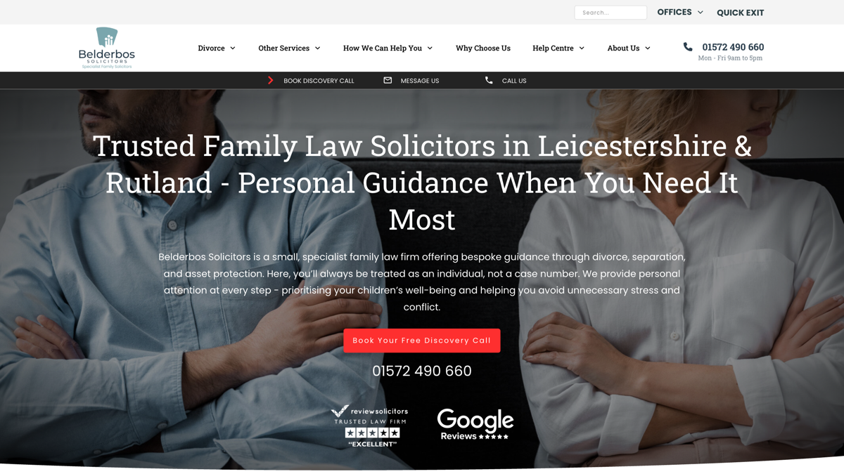 Belderbos Solicitors website