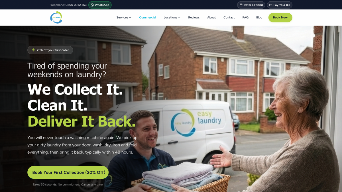 Easy Laundry website
